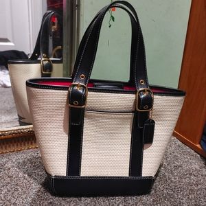 Coach Legacy 8909 leather basket weave Tote bag